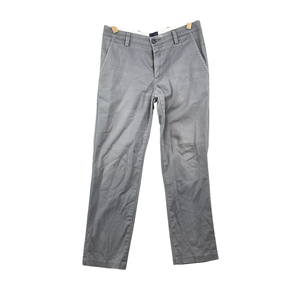 Dockers Chino Pants Mens 30x27 Grey Flat Front Casual Preppy Corpcore Academia